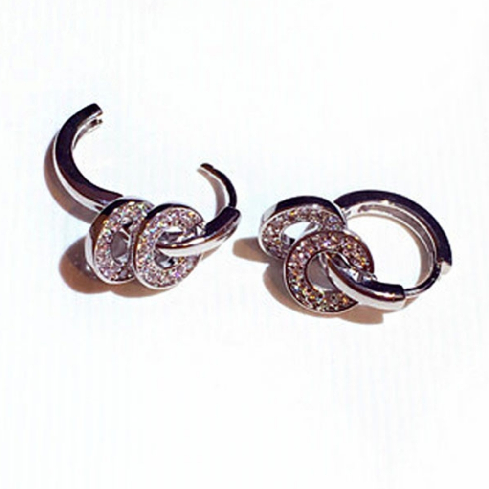 14k gold diamond earrings - Picture 6 of 10